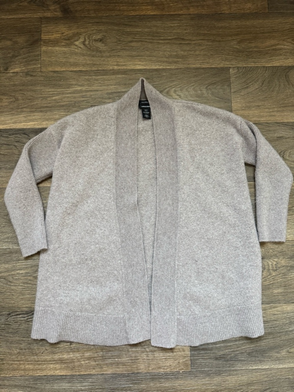 Halogen Open-Front Cashmere Blend Cardigan Sweater - Light Beige size XS/S